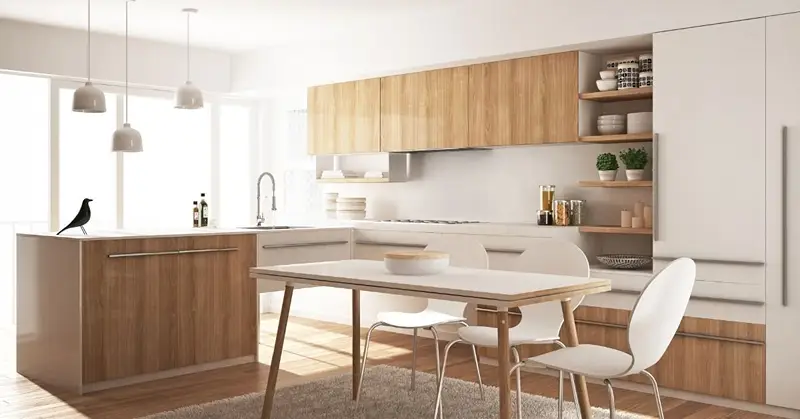 Lighter and cooler-colored walls affect the perspective, tricking the eye into making a space appear larger than it actually is.
