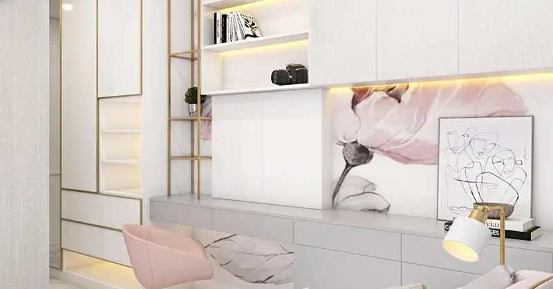 Another basic interior design trick here is mixing natural light with great artificial lighting.
