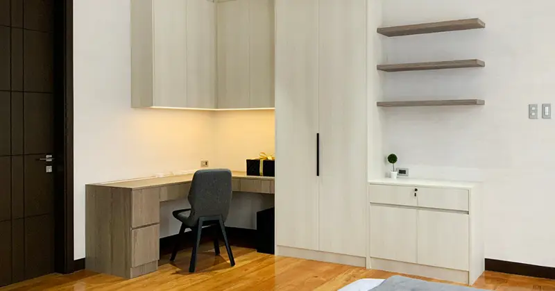 You don’t always need to tear down or install a wall to create your workspace at home.
