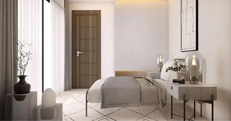 When designing a guest room, taking advantage of nature is key to creating a peaceful, homey space.
